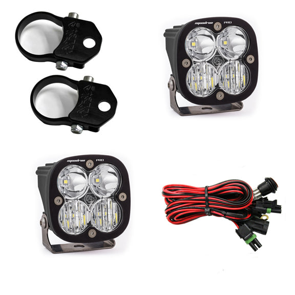 Baja Designs PowerSports Squadron Pro A-Pillar Mount Light Kit (Driving/Combo - Clear - 1.75 Inch Mount)