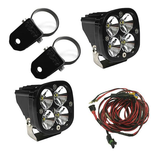 Baja Designs PowerSports Squadron Pro A-Pillar Mount Light Kit (Driving/Combo - Clear - 2 Inch Mount)