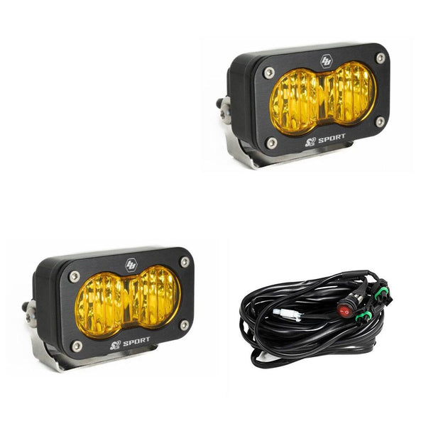 Baja Designs S2 Sport Pair Wide Cornering LED Amber