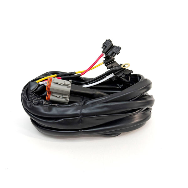 Baja Designs Upfitter Wiring Harness, Dual 4-pin Deutsch w/ Hi/Low/Backlight