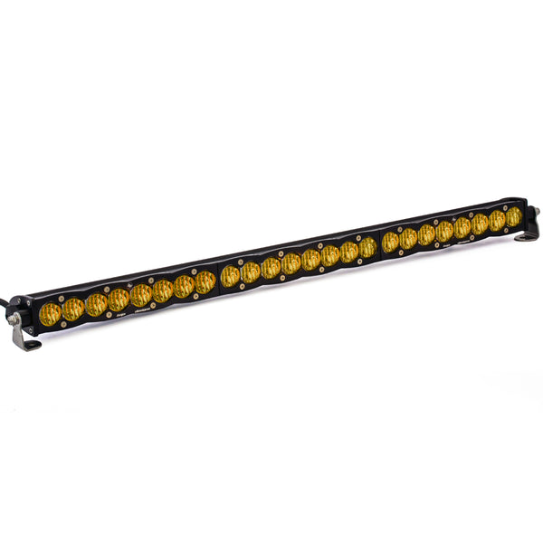 Baja Designs Barre lumineuse DEL droite S8 (30 po; éclairage d'angle large; ambre Baja) (30 po - éclairage d'angle large - ambre Baja)