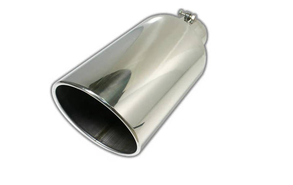 Flo-Pro Rolled Angle Cut Bolt-ON Stainless Exhaust Tip 5"X6"X12"