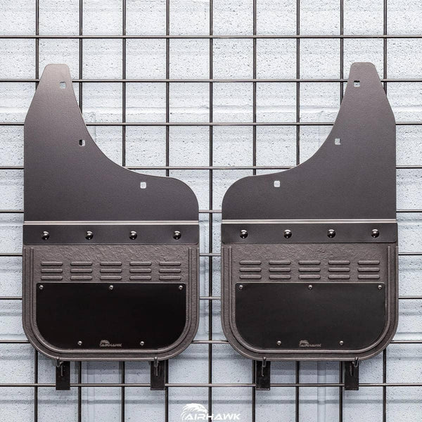Air Hawk Carbon Black Custom Fit Front Mud Flaps - 15-19 Silverado HD