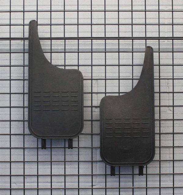 Air Hawk Black UNIVERSAL12X26 Moon Cut Mud Flaps - Black Rubber