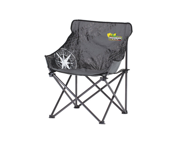 Ironman 4x4 Chaise de camping à dossier bas format moyen - noir/gris (ICHAIR0034)