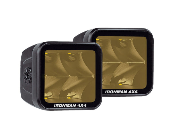 Ironman 4x4 3.2" LED Cube Light (Spot Beam, Amber) - ILED80BAK
