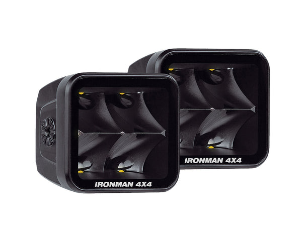 Ironman 4x4 3.2" LED Cube Light (Spot Beam, Clear) - ILED80BK