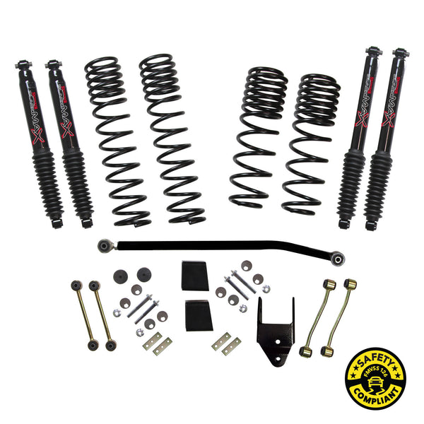 Skyjacker - Jeep Wrangler JL 2-Door Rubicon 4WD 3.5 in. Dual Rate-Long Travel Lift Kit Syste - JL35RBPBLT