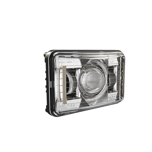 J.W. Speaker 8800EV2 4X6 LED High Beam Heated Headlight with Chrome Bezel