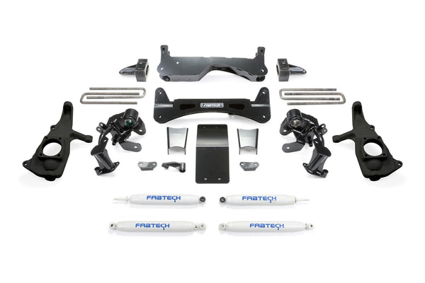 Fabtech Ensemble de rehaussement de suspension RTS 6" avec amortisseurs Performance Chevrolet, GMC 3500HD — 2011-2019 Chevrolet Silverado 3500 HD / GMC Sierra 3500 HD