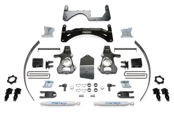 Fabtech Suspension Lift Kit — 6" Basic System, Performance Shocks — 2014-2018 Chevy Silverado 1500 / GMC Sierra 1500 (K1068)