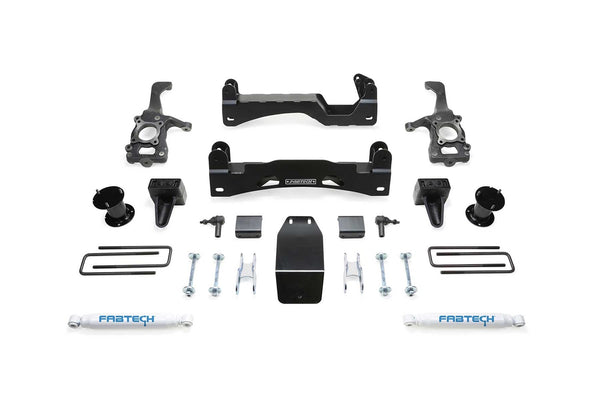 Fabtech Basic Lift System with Shocks, 6" Lift — 2015-2020 Ford F-150, 4WD