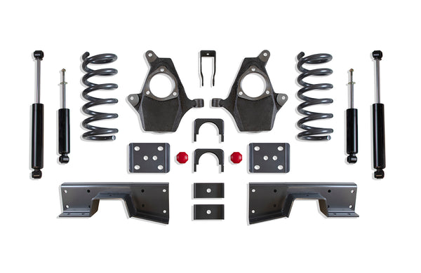 MaxTrac 4"/6" Lowering Kit — Grey Powdercoat — V8, 2WD — 1999-2006 Chevy Silverado 1500 / GMC Sierra 1500 & 2001-2006 Chevy Silverado 1500 HD / GMC Sierra 1500 HD (K330946-8)
