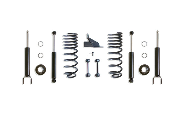 MaxTrac 2"/4" Lowering Kit — Grey Powdercoat — V8, 4WD, 4-Door — 2009-2024 Ram 1500 & 2019-2024 Ram 1500 Classic (K332424)