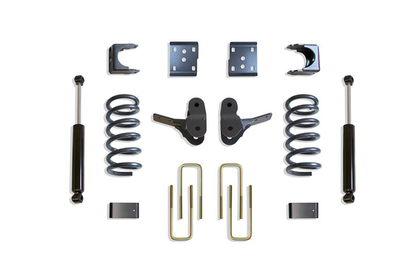 MaxTrac 2"/4" Lowering Kit — Grey Powdercoat — V8, 2WD/4WD, Crew Cab — 2004 Ford F-150 Heritage & 2004-2008 Ford F-150 (K333124)