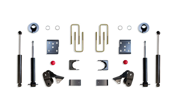 MaxTrac 2"/4" Lowering Kit (STRUTS) — Grey Powdercoat — 2015-2025 Ford F-150 (K333224S)