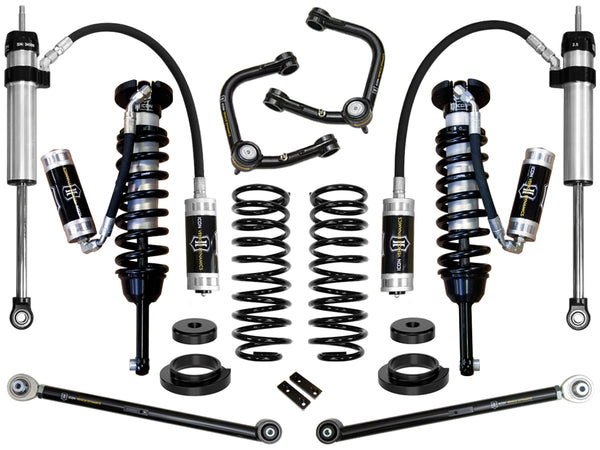 ICON Système de suspension Stage 5 2003-09 Lexus GX470, rehaussement de 0-3.5 po, bras de suspension supérieurs tubulaires
