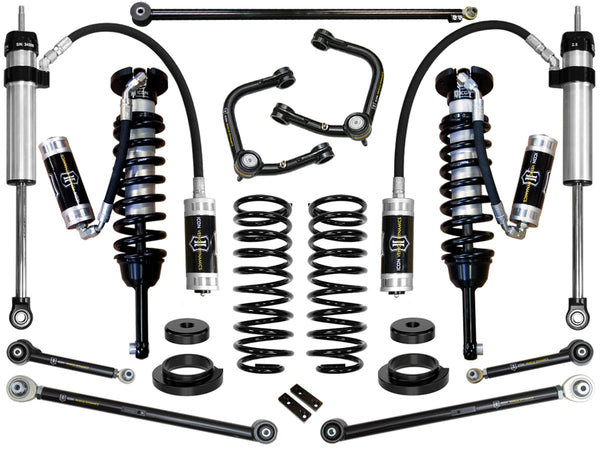 ICON Système de suspension Stage 6 2003-09 Lexus GX470, rehaussement de 0-3.5 po, bras de suspension supérieurs tubulaires