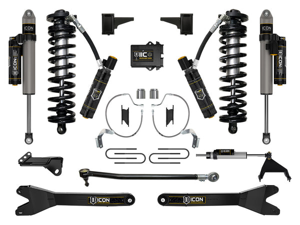 ICON 2023-2026 Ford F-250/F-350 Super Duty 4WD, 4-5.5" Lift, Stage 8 Coilover Conversion System w/ Radius Arms (K63218R)