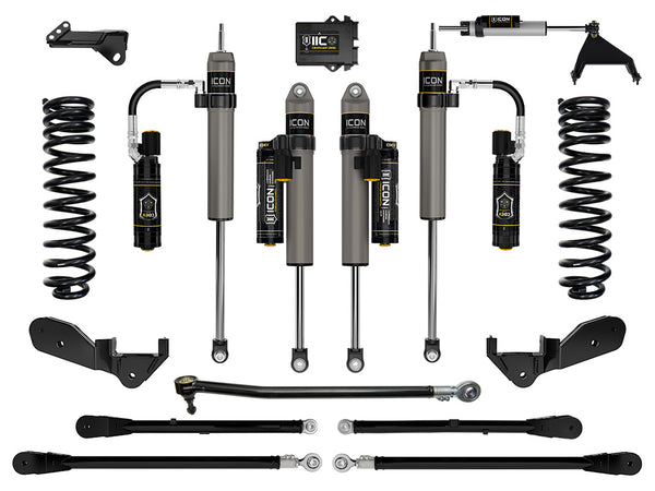 ICON 2023-2026 Ford F-250/F-350 Super Duty 4WD, Diesel, 2.5" Lift, Stage 6 Suspension System w/ 4-Link