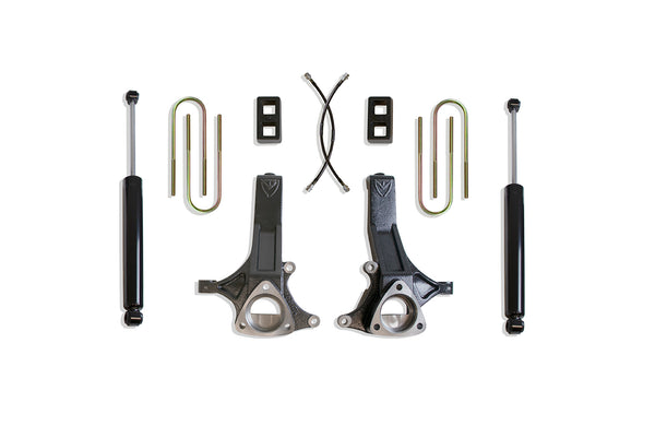 MaxTrac Ensemble de rehaussement 4.5 po (amortisseurs MAX TRAC) — revêtement en poudre gris — 2002-2008 Ram 1500 (K882145)
