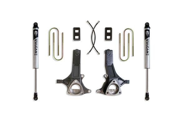 MaxTrac Ensemble de rehaussement 4.5 po (amortisseurs Vulcan Ifp) — revêtement en poudre gris — 2002-2008 Ram 1500 (K882145V)