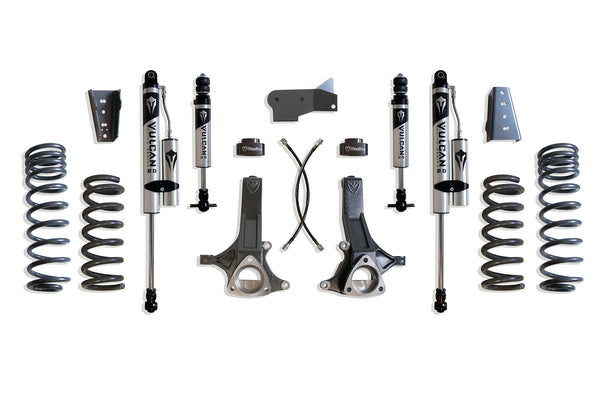 MaxTrac 6.5" Lift Kit (Vulcan IFP Front/Vulcan Reservoir Shocks Rear) — Grey Powdercoat — 2009-2024 Ram 1500 & 2019-2024 Ram 1500 Classic (K882464VR)