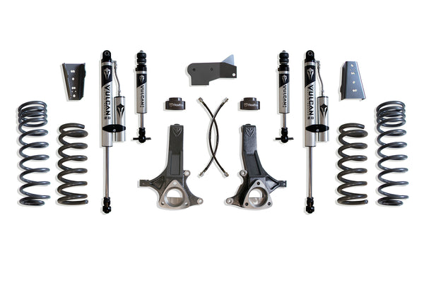 MaxTrac 7" Lift Kit (Vulcan IFP Front/Vulcan Reservoir Shocks Rear) — Grey Powdercoat — 2009-2024 Ram 1500 & 2019-2024 Ram 1500 Classic (K882470VR)