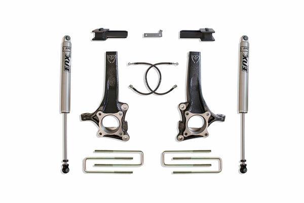 MaxTrac 4.5" Lift Kit (FOX SHOCKS) — Grey Powdercoat — MaxPro Elite, 2WD — 2015-2020 Ford F-150 (K883242F)