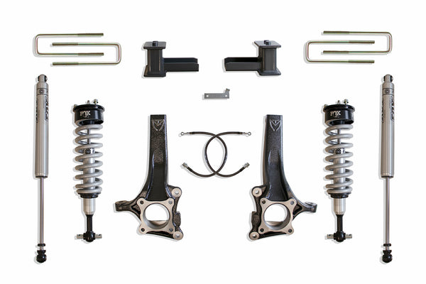 MaxTrac 7" Lift Kit (FOX SHOCKS) — Grey Powdercoat — MaxPro Elite, 2WD — 2015-2020 Ford F-150 (K883274F)