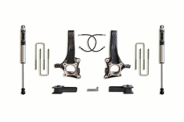 MaxTrac 4" Lift Kit (FOX SHOCKS) — Grey Powdercoat — MaxPro Elite — 2009-2014 Ford F-150 (K883442F)