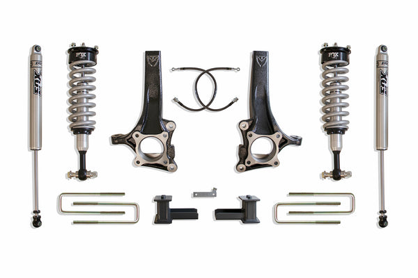 MaxTrac 6.5" Lift Kit (FOX SHOCKS) — Grey Powdercoat — MaxPro Elite, 2WD — 2009-2013 Ford F-150 (K883464F)
