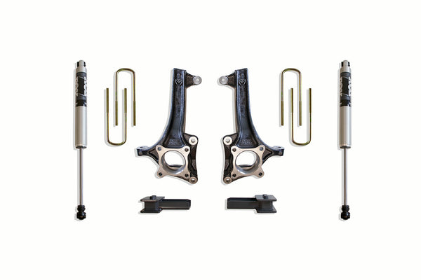 MaxTrac 4" Lift Kit (FOX SHOCKS) — Grey Powdercoat — 2021-2025 Ford F-150 (K884142F)