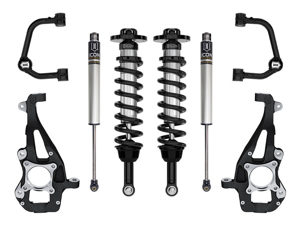 ICON 2021-2026 Ford F-150 4WD, 3.5-4.5" Lift, Stage 1 Suspension System, Tubular