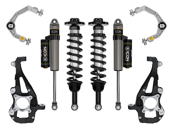 ICON 2021-2026 Ford F-150 4WD, 3.5-4.5" Lift, Stage 2 Suspension System, Billet