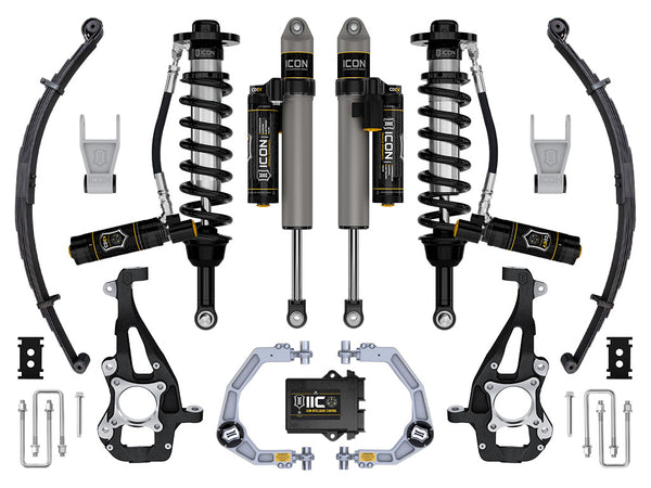 ICON 2021-2026 Ford F-150 4WD, 3.5-4.5" Lift, Stage 5 Suspension System, Billet, w/ Leaf Packs