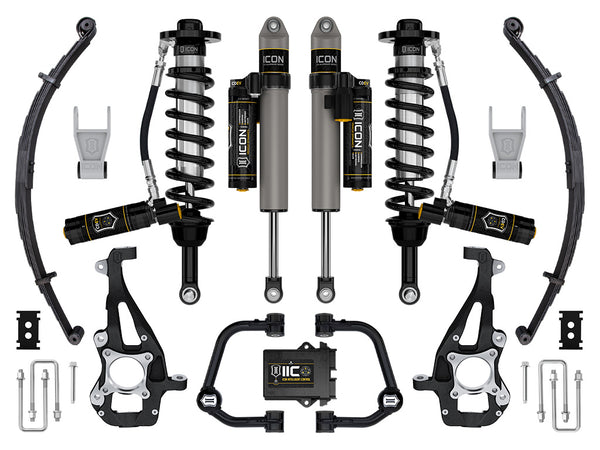 ICON 2021-2026 Ford F-150 4WD, 3.5-4.5" Lift, Stage 5 Suspension System, Tubular, w/ Leaf Packs