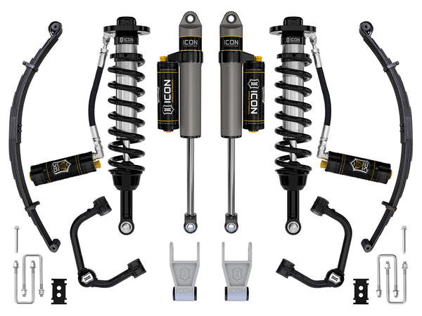 ICON 2021-2025 Ford F-150 Tremor, 2.5-3" Lift, Stage 4 Suspension System, Tubular, CDCV, w/ Leaf Packs