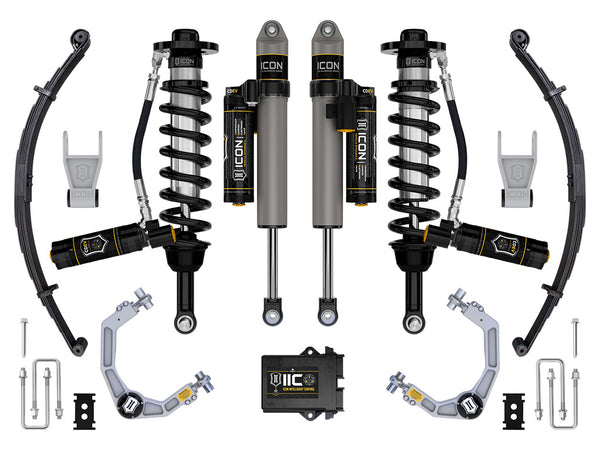 ICON 2021-2025 Ford F-150 Tremor, 2.5-3" Lift, Stage 5 Suspension System, Billet, w/ Leaf Packs — 4WD