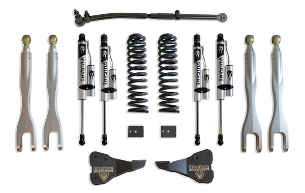 MaxTrac 2.5" Lift Kit with 4-Links (Vulcan Reservoir Shocks) — Grey Powdercoat — 2020-2022 Ford F-250 / F-350 Super Duty (K943325VRL)