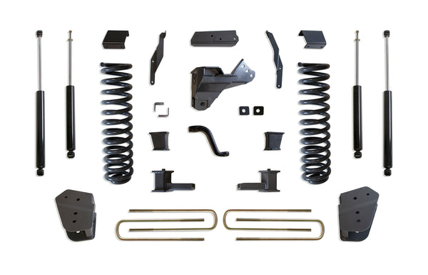 MaxTrac Ensemble de rehaussement 4 po (amortisseurs MAX TRAC) — revêtement en poudre gris — 2020-2022 Ford F-250 / F-350 Super Duty (K943341)