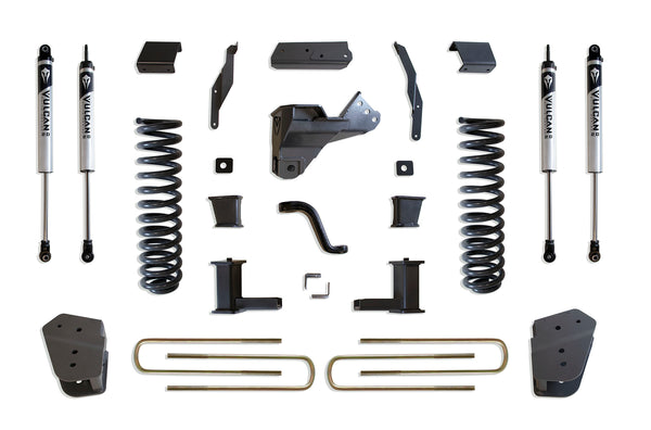 MaxTrac Ensemble de rehaussement 6 po (amortisseurs Vulcan) — revêtement en poudre gris — 2020-2022 Ford F-250 / F-350 Super Duty (K943362V)