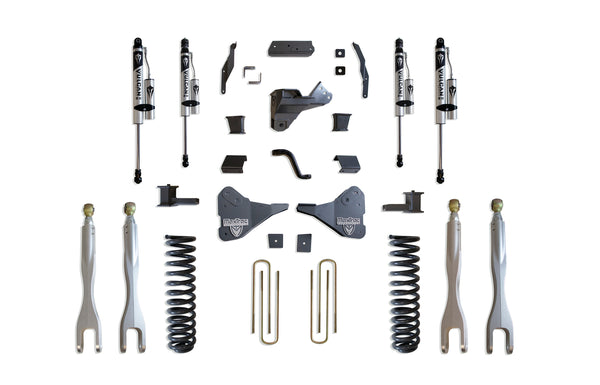 MaxTrac 4" Lift Kit with 4-Links (Vulcan Reservoir Shocks) — Grey Powdercoat — 2023-2025 Ford F-250 / F-350 Super Duty (K944341VRL)