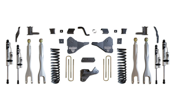 MaxTrac 6" Lift Kit with 4-Links (Vulcan Reservoir Shocks) — Grey Powdercoat — 2023-2025 Ford F-250 / F-350 Super Duty (K944362VRL)
