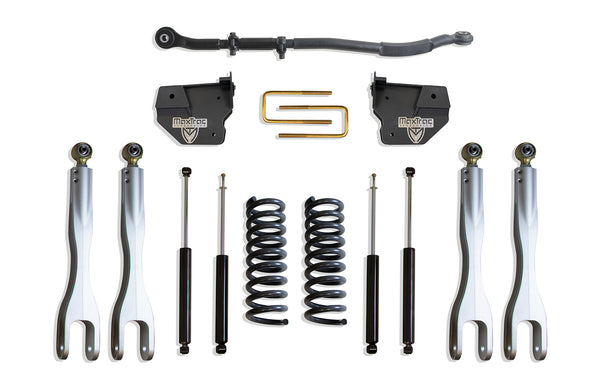 MaxTrac 2.5" Lift Kit with 4-Links (Max Trac Shocks) — Grey Powdercoat — 2014-2026 Ram 2500 (K947225L)