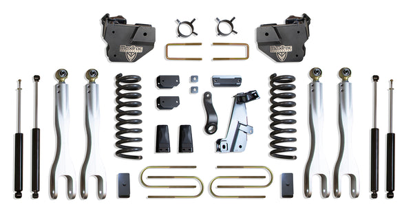 MaxTrac 6" Lift Kit with 4-Links (Max Trac Shocks) — Grey Powdercoat — 2013-2018 Ram 3500 (K947363L)