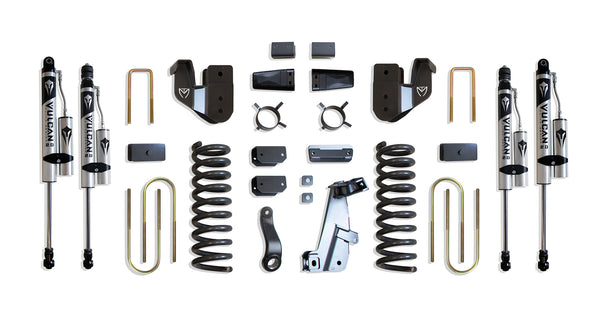 MaxTrac Ensemble de rehaussement 8 po (amortisseurs Vulcan à réservoir) — revêtement en poudre gris — 2013-2018 Ram 3500 (K947385VR)