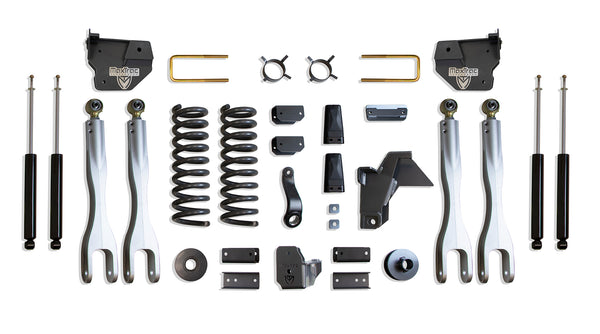 MaxTrac Ensemble de rehaussement 4 po avec 4 bras de liaison (amortisseurs Max Trac) — revêtement en poudre gris — 2019-2026 Ram 2500, 4WD (K947441L)