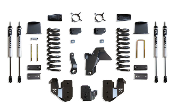 MaxTrac Ensemble de rehaussement 8 po (amortisseurs Vulcan) (suspension pneumatique arrière d'origine) — revêtement en poudre gris — 2019-2026 Ram 2500 (K947485VA)