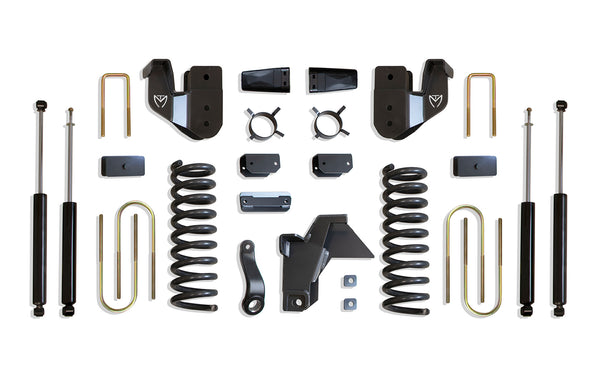 MaxTrac Ensemble de rehaussement 4 po (amortisseurs MAX TRAC) — revêtement en poudre gris — 2019-2024 Ram 3500 (K947541)